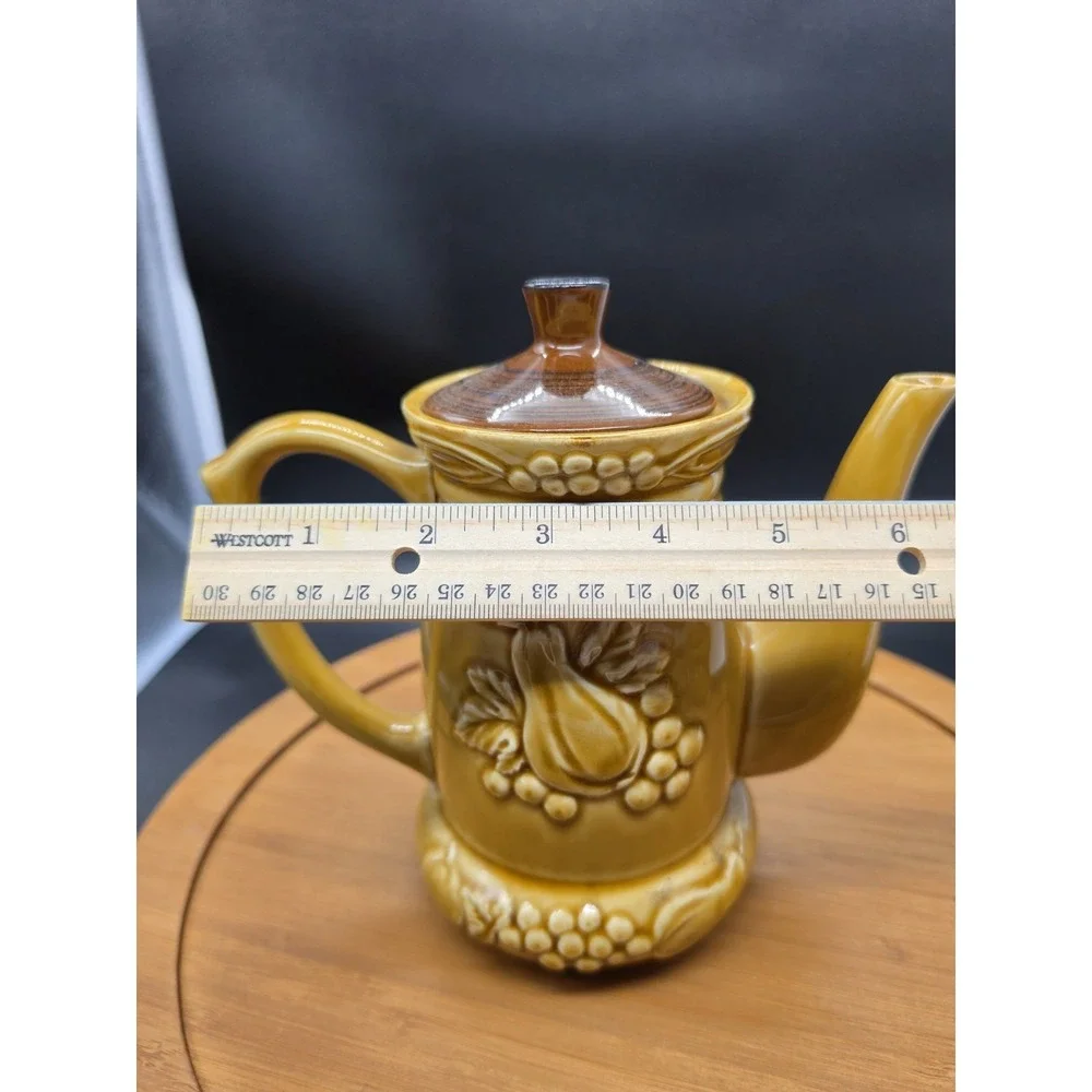 Vintage Tilso Japan Ceramic Tea Coffee‎ Set  Harvest Gold MCM Creamer Sugar Bowl